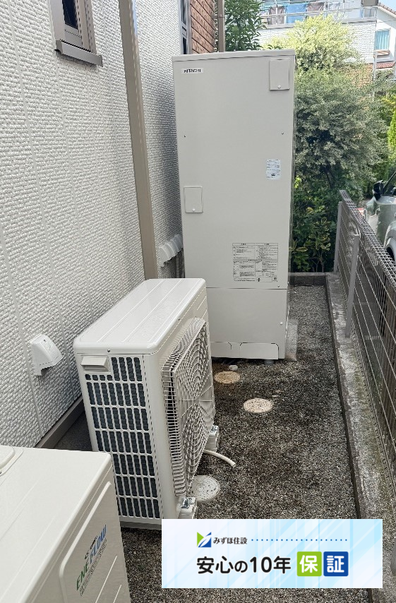 コロナエコキュートCHP-T371DA9から日立エコキュートBHP-FG37XU｜エコキュート交換工事｜東京都稲城市向陽台